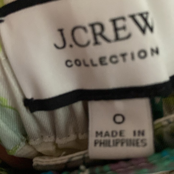 J CREW Pull-on crop pant in Ratti leafy floral satin pajamas print 0 - Picture 4 of 6